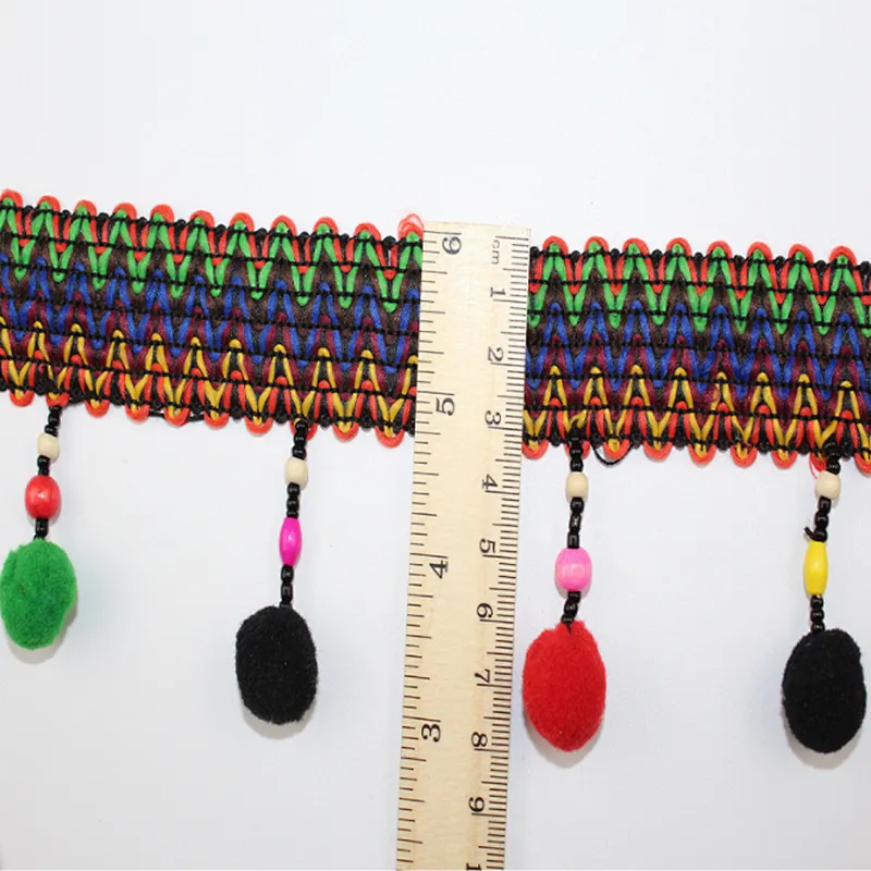 wholesale 7.5 cm  more colors curtain thin tassel lace trim