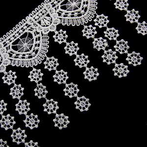 13.5cm  100% Polyester Chemical Embroidery Lace Dress Fabric