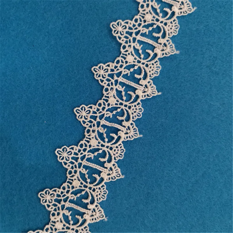15yard  2cm Chemical Embroidery  Polyester Lace for Cloth