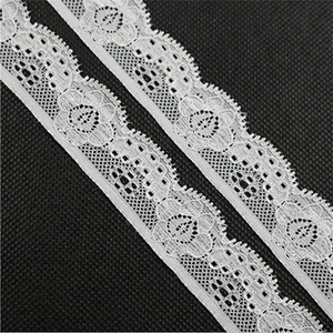 2018 new design 2.5cm nylon spandex lingerie stretch lace lycra lace trim
