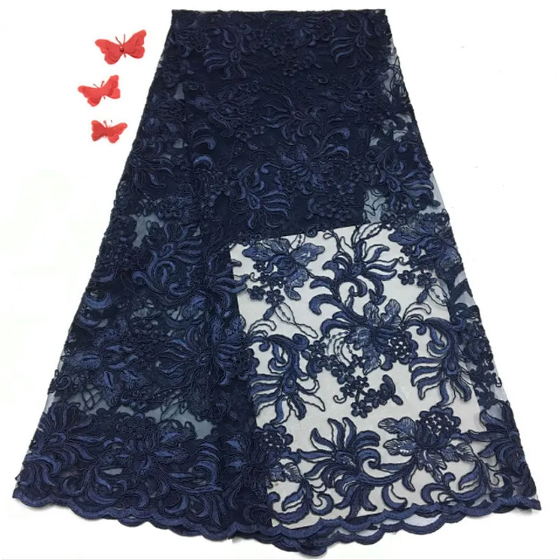 2019 high quality best selling new design embroidered 3d flower lace fabric wedding dress fabric