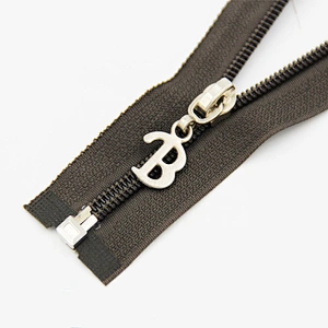 Wholesales 5# Cheap blue Nylon Zipper with logo B