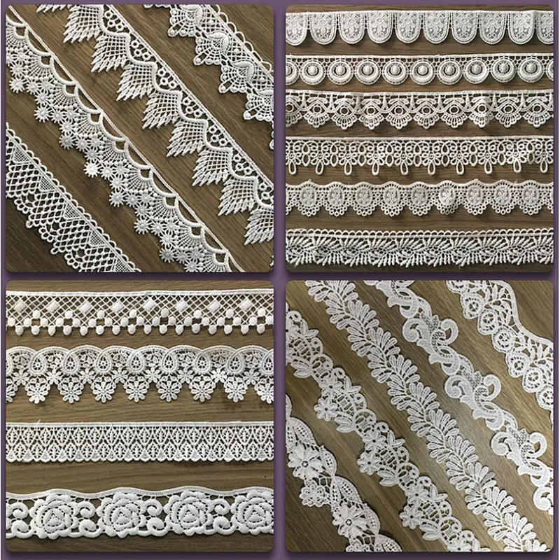 New arrival french chemical lace polyester nylon lace trim wholesale for bridal lace trim different width