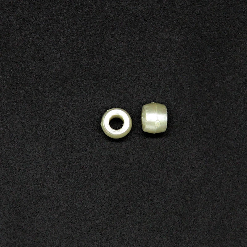 Silvery Round with One Hole 5mm Plastic Pearl Beads