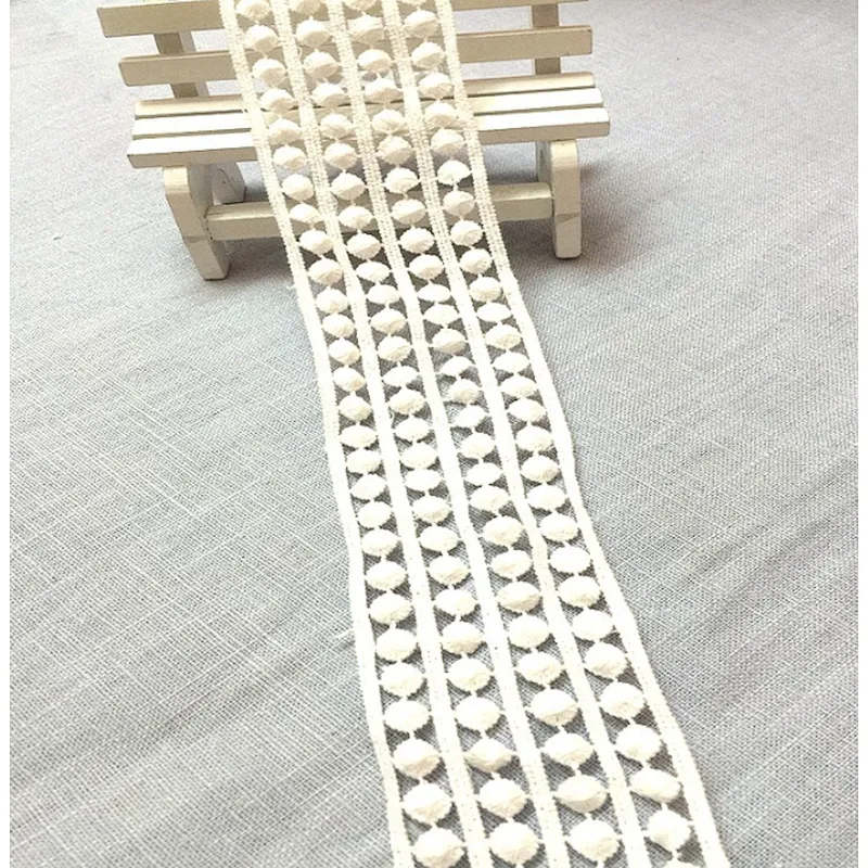 2019 fashion lace trim cotton chemical lace for dress