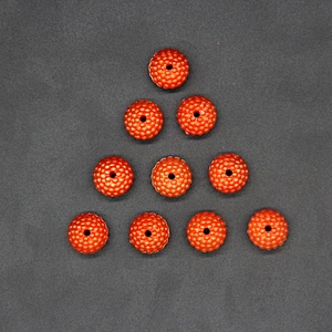 Ornamental Vivid Orange Color 13mm ABS Plastic Pearl Beads