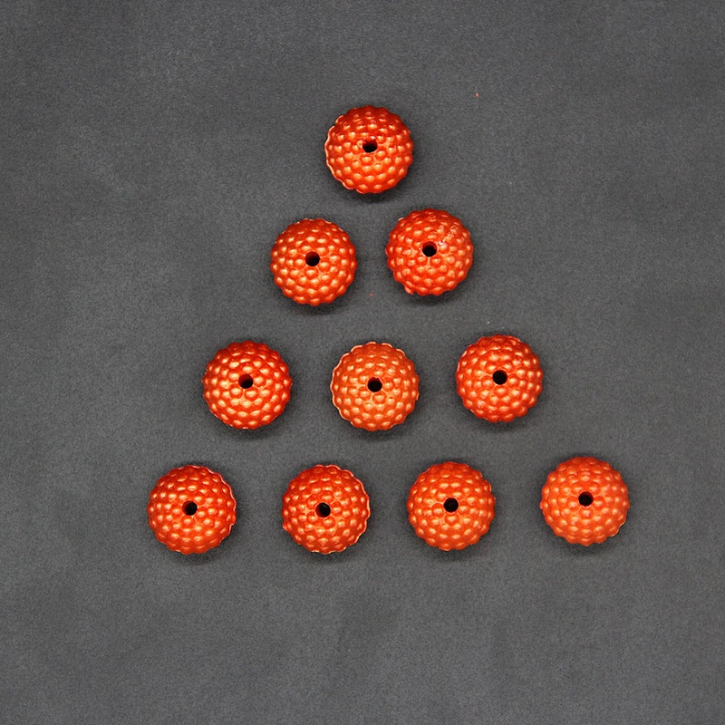 Ornamental Vivid Orange Color 13mm ABS Plastic Pearl Beads