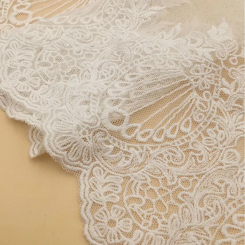 french  embroidery 100% cotton voile tulle lace fabric