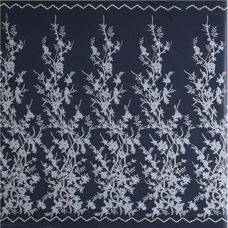 2019 new style royal  beautiful flower african mesh bridal 3D embroidery lace fabric