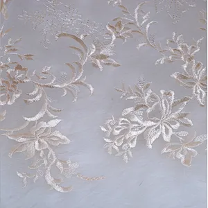 Wholesale French African Silk Embroidery Mesh Lace Fabric