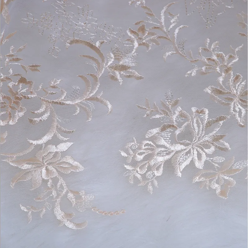 Wholesale French African Silk Embroidery Mesh Lace Fabric