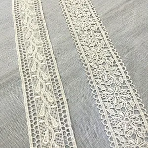 Fashion African French Embroidery Cotton/Polyester Lace Trim For Garments And Home Textile