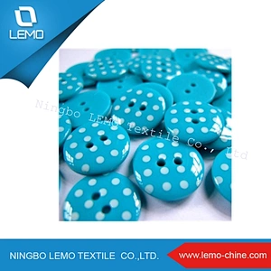 Navy and White Spots Spotty Buttons
