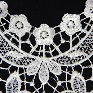 17cm Vivid Flesh Flower Patterns Good Sewing Craft Polyester Collar Lace