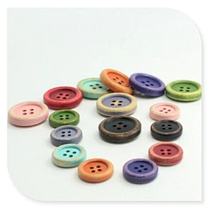 Color 4Holes Natural Button for Kids
