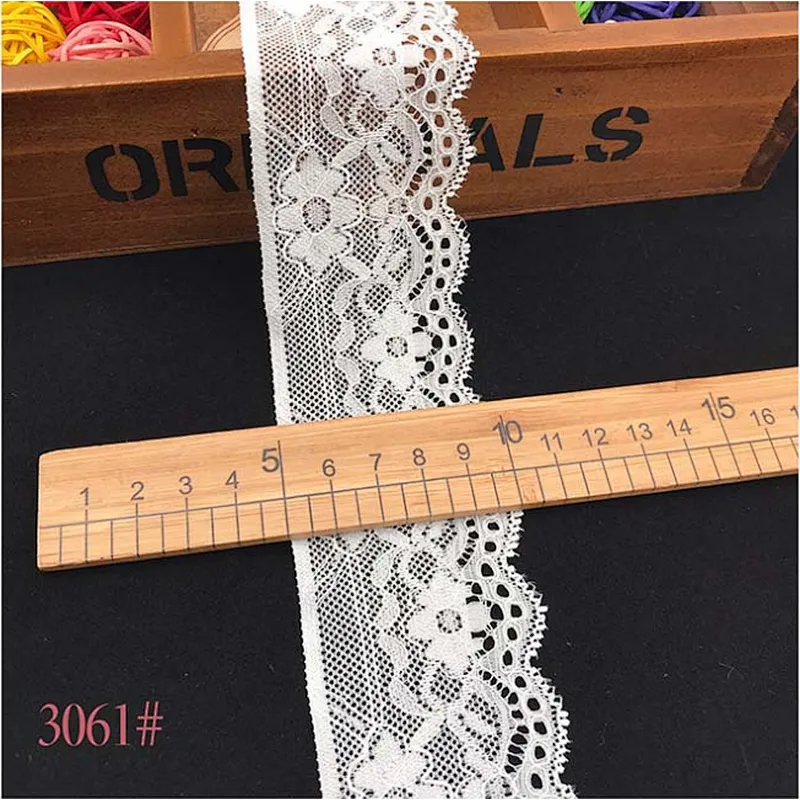 Fashion hot sale different styles 5.5*100cm black&white french eyelash floral lemo lace