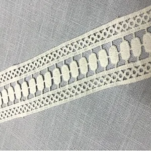 3.8cm milk silk embroidery Water Soluble lace Trimming chemical lace polyester
