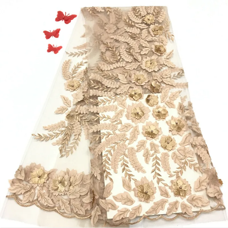 2019 high quality hot new design applique mesh lace fabric wedding fabric