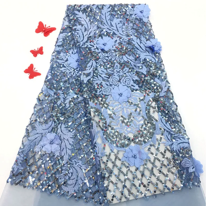 2019 Lace embroidered fabric hot sale wedding embroidery fabric