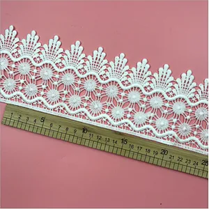 Hot sale french different design hollow lace Garment home Mesh designs polyester embroidery lace for dress
