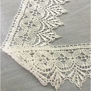 6.5cm embroidery hollow polyester lace trim for dress