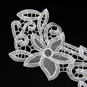 20cm Y Shaped Flower Patterns Shirt Polyester Lace