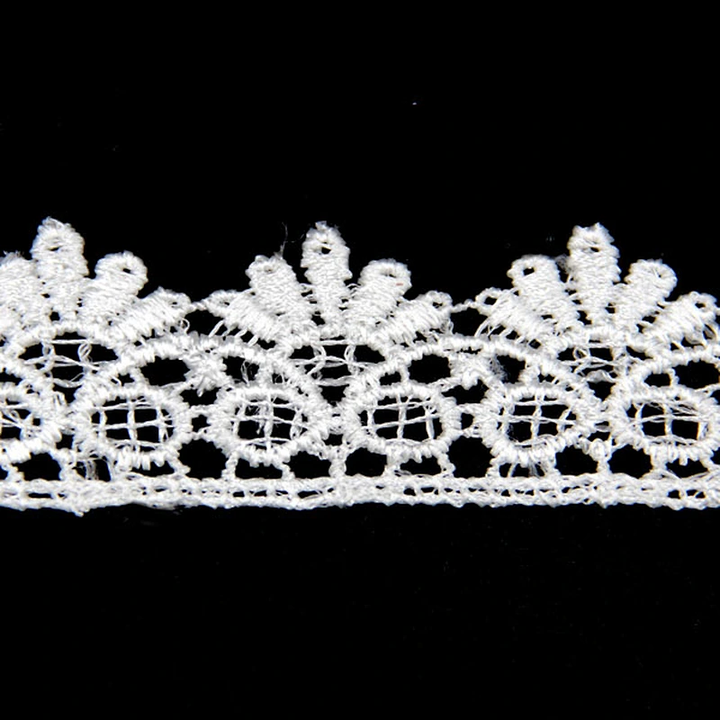 1.5CM Fashion Wholesale  Water Soluble Polyester Embroidery Chemical Lace Trim