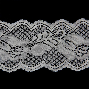 6cm Flower Design Elastic Spandex and Nylon Lace Trim