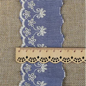 wholesale different size african french  embroidery cotton  lace trim