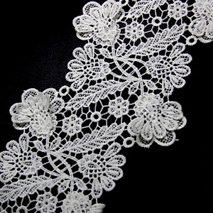 9cm  100% Polyester Chemical Embroidery Lace Trim