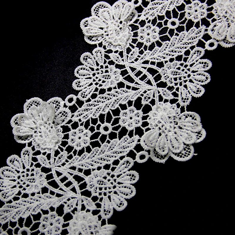 9cm  100% Polyester Chemical Embroidery Lace Trim