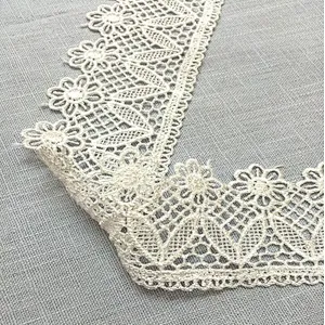 polyester african lace fabric embroidery border lace trim for home textile