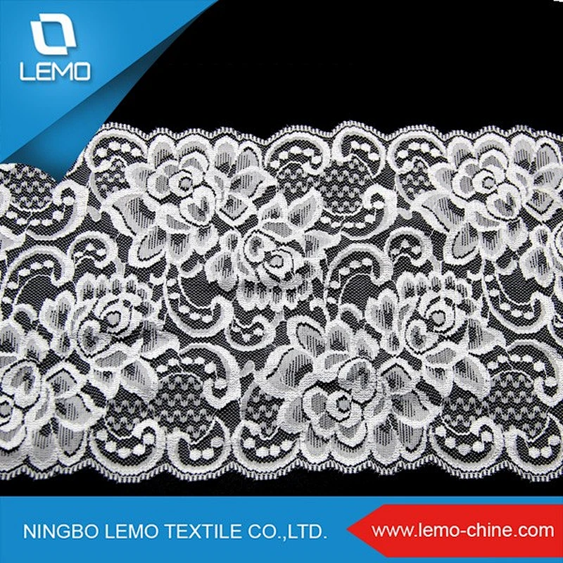 White Eyelash Flower Embroidery Floral Lace Collar Ribbon Bridal Wedding Lace Applique Patch Sewing for Clothing Accessory