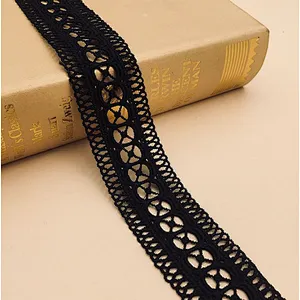 3cm african milk silk embroidery Water Soluble lace Trimming chemical lace polyester fabric