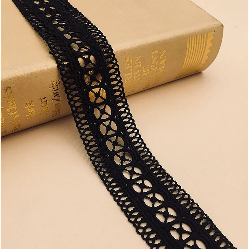 3cm african milk silk embroidery Water Soluble lace Trimming chemical lace polyester fabric