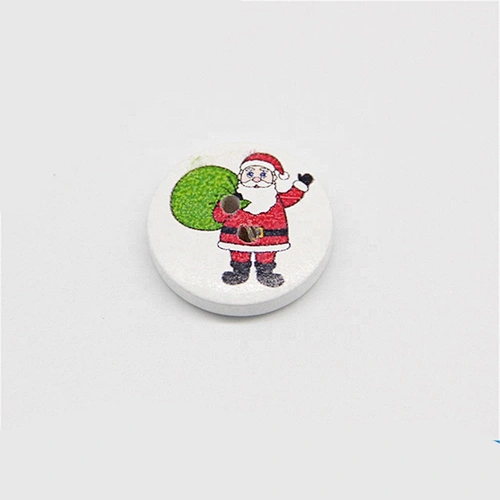PandaHall 4-Hole Wooden Buttons Printed Flat Round Button Mixed Color 15x3.5mm Hole 1mm