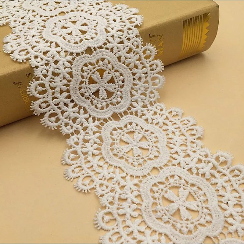 2019 latest african design polyester DIY lace  trim for dress