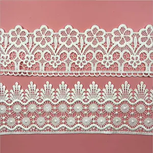 Hot sale french different design hollow lace Garment home Mesh designs polyester embroidery lace for dress