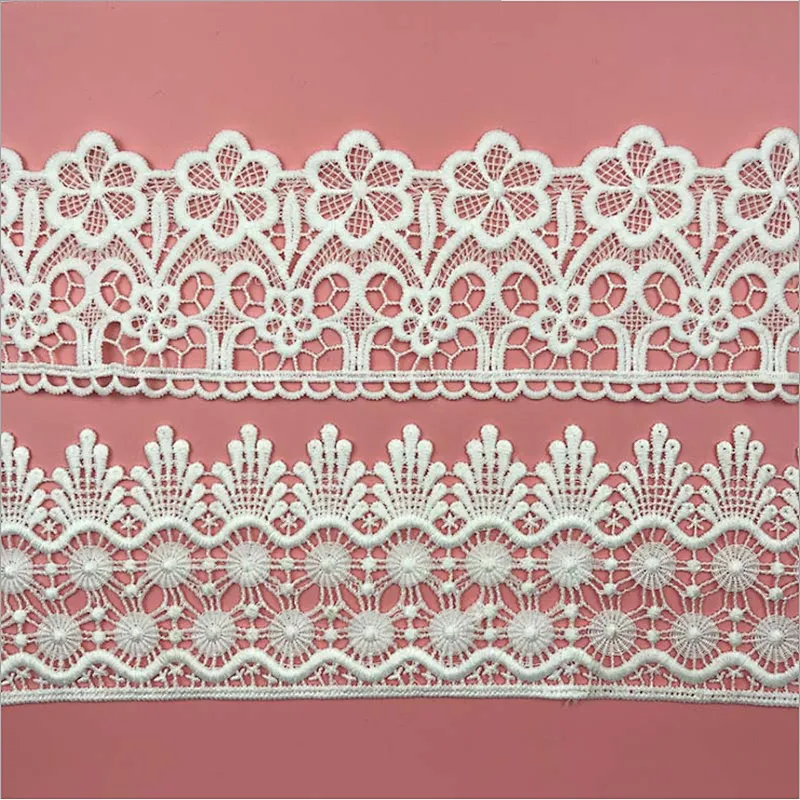 Hot sale french different design hollow lace Garment home Mesh designs polyester embroidery lace for dress