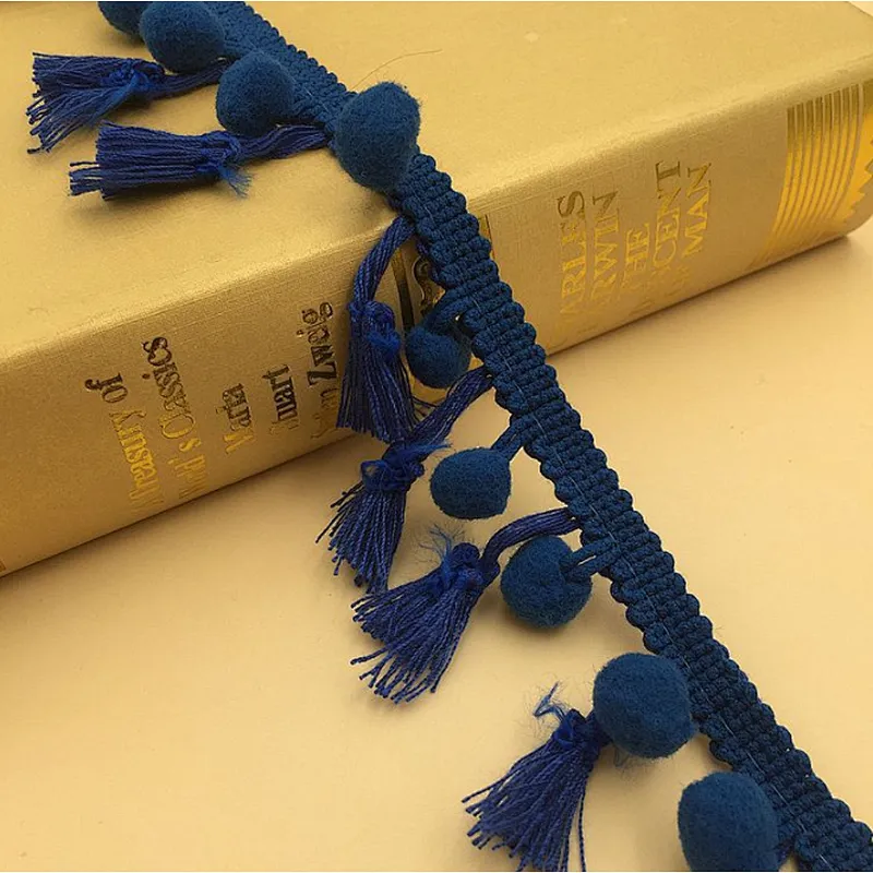 african plush balls color tassel lace trim for dress