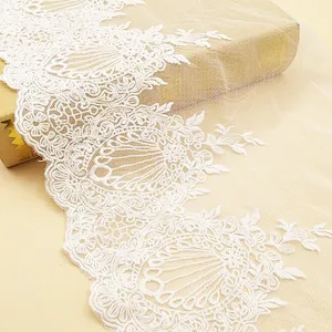 french  embroidery 100% cotton voile tulle lace fabric