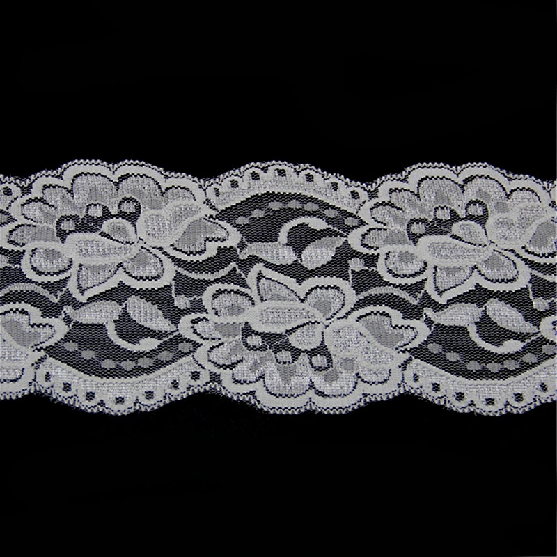 2.5cm Sexy Nylon Spandex Elastic Stretch Lace Trim