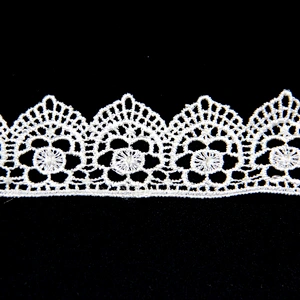 1.5CM Fashion Wholesale  Water Soluble Polyester Embroidery Chemical Lace Trim