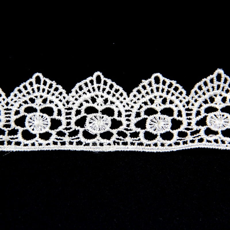 1.5CM Fashion Wholesale  Water Soluble Polyester Embroidery Chemical Lace Trim