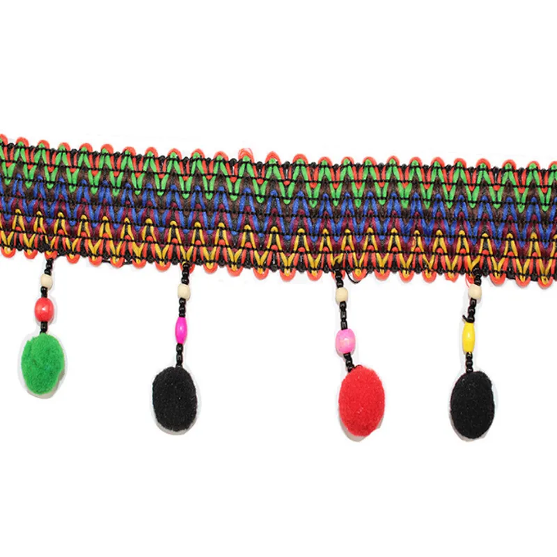 wholesale 7.5 cm  more colors curtain thin tassel lace trim