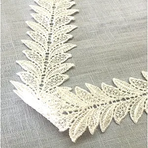 wholesales flowers leaves hollow french  lace trim