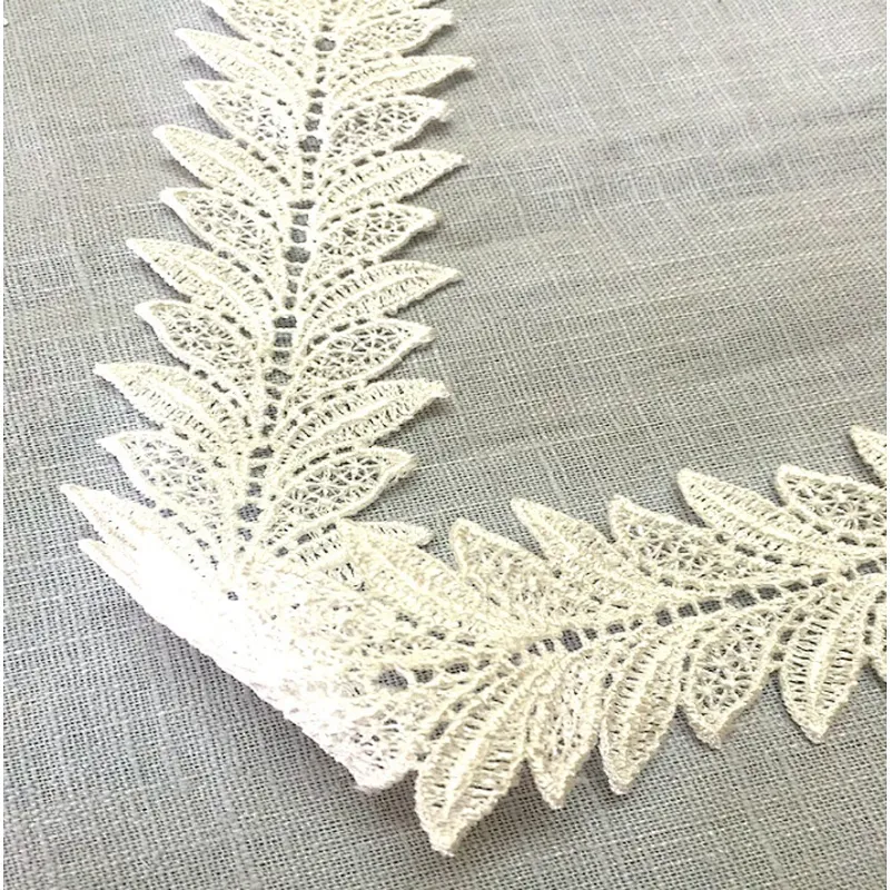 wholesales flowers leaves hollow french  lace trim