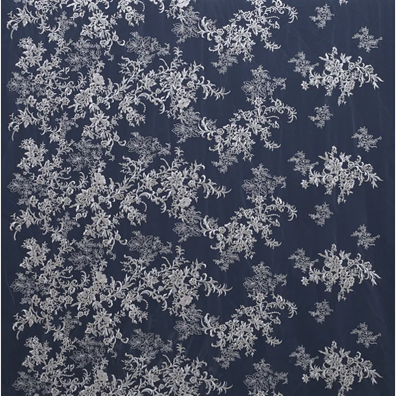 Wholesale French African Silk Embroidery Mesh Lace Fabric