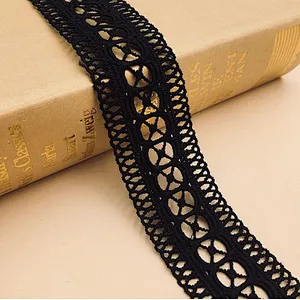 3cm african milk silk embroidery Water Soluble lace Trimming chemical lace polyester fabric
