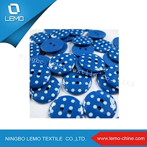 Navy and White Spots Spotty Buttons